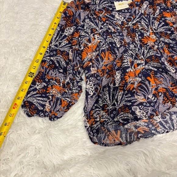 Maeve By Anthropologie Cathy Blouse Jungle Animals size small - Picture 6 of 13